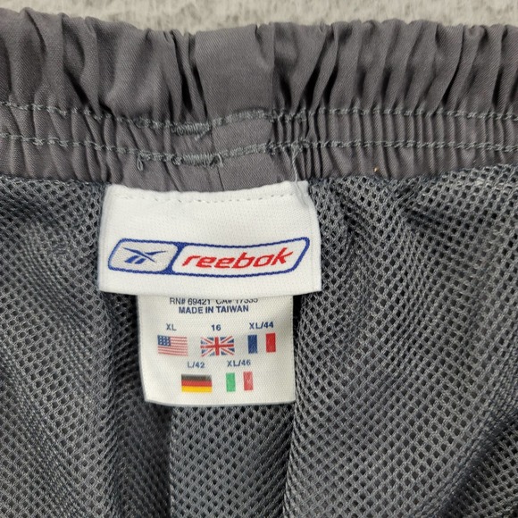 Reebok Pants Mens XL Gray Jogger Outdoors Running Adjustable Cuff Logo Stretch - Picture 8 of 14